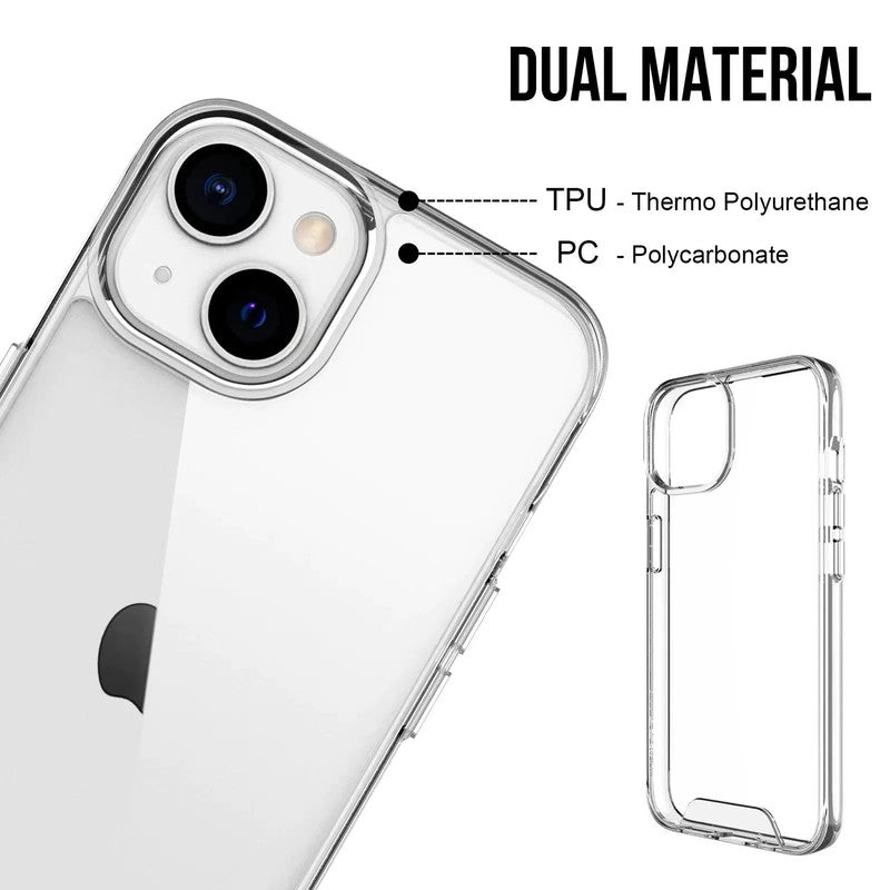 Crystal Clear Transparent Back Cover Case for Apple iPhone 14 Plus