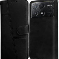 Leather Wallet Cover for Poco X6 Pro 5G