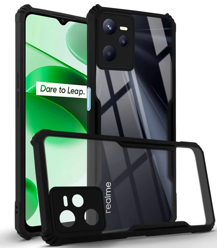 Realme C35 Back Cover (Black Bumper)