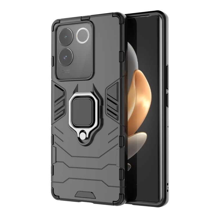For Vivo T2 Pro 5G Back Cover Case Hybrid Armor |Ring Holder Kickstand