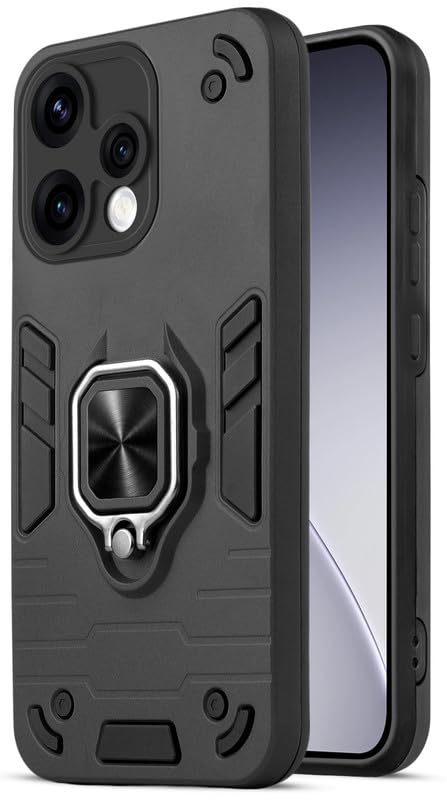 For Oppo Reno 15 Back Cover Case Hybrid Armor |Ring Holder Kickstand