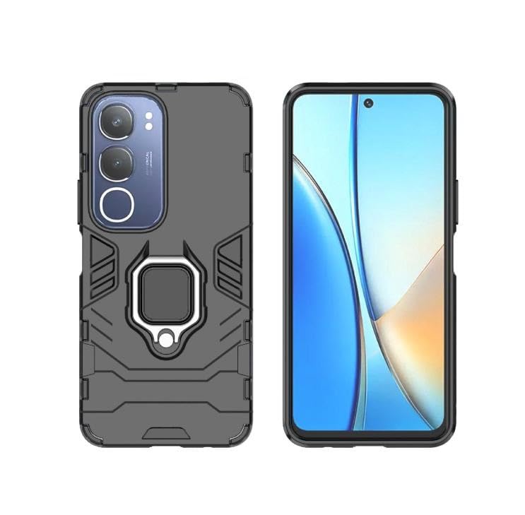 For Vivo Y300 Back Cover Case Hybrid Armor |Ring Holder Kickstand