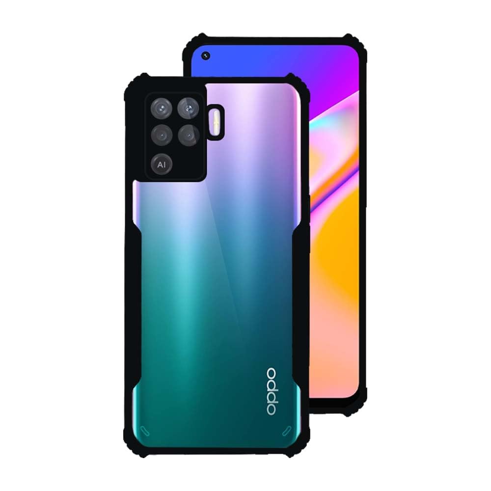 Oppo F19 pro Back Cover (Black Bumper)