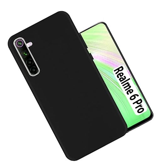 Realme 6 Pro ( Black Silicone Cover)