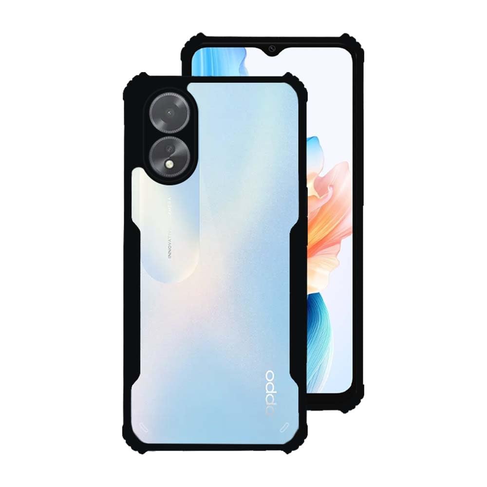 Oppo A18/Oppo A38 Back Cover (Black Bumper)