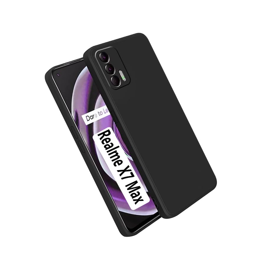 Realme X7 Max ( Black Silicone Cover)