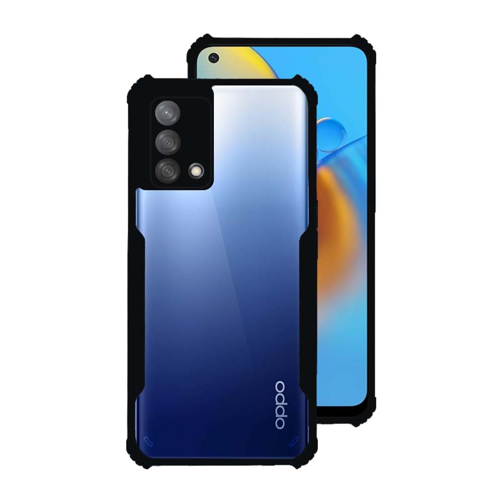 Oppo F19/F19s Back Cover (Black Bumper)
