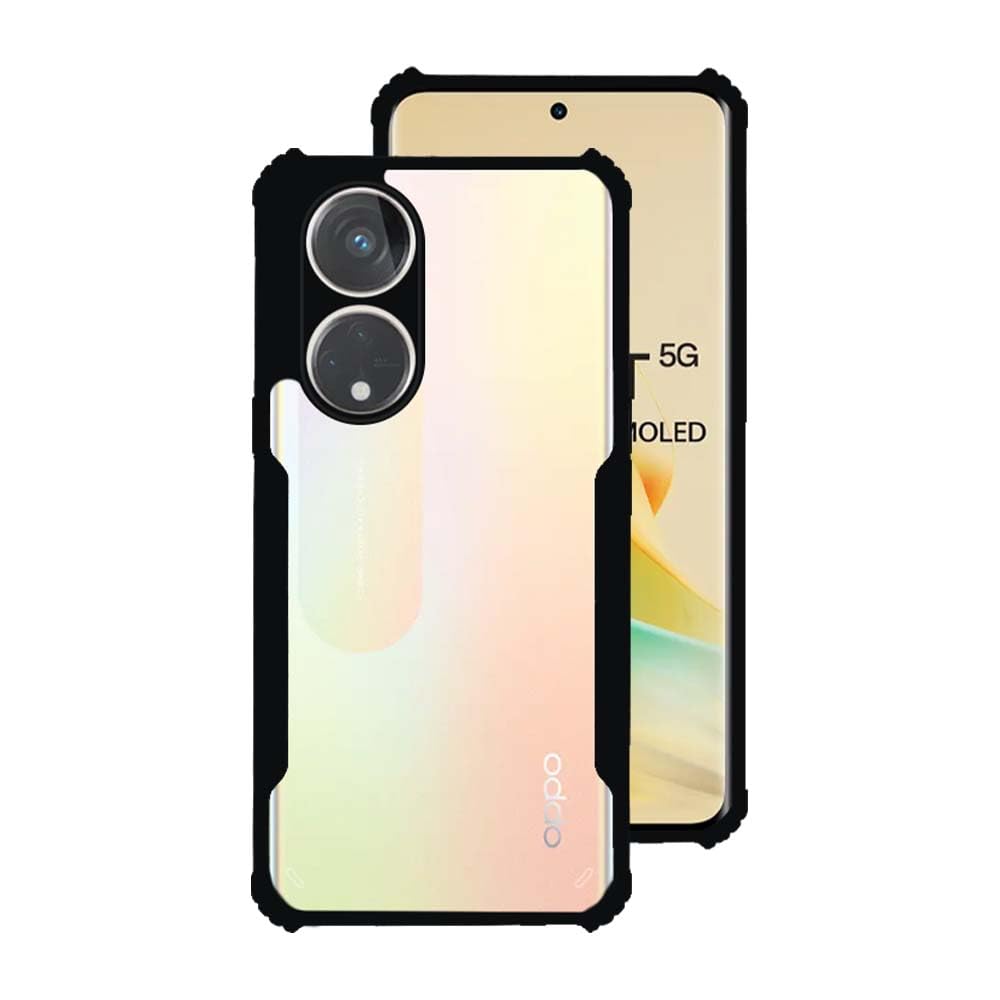 Oppo Reno 8T 5G Back Cover (Black Bumper)