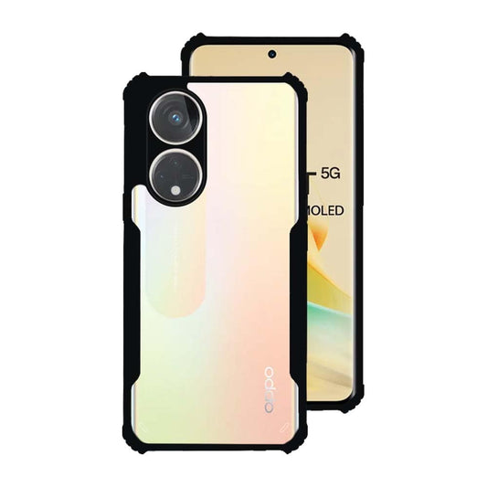 Oppo Reno 8T 5G Back Cover (Black Bumper)