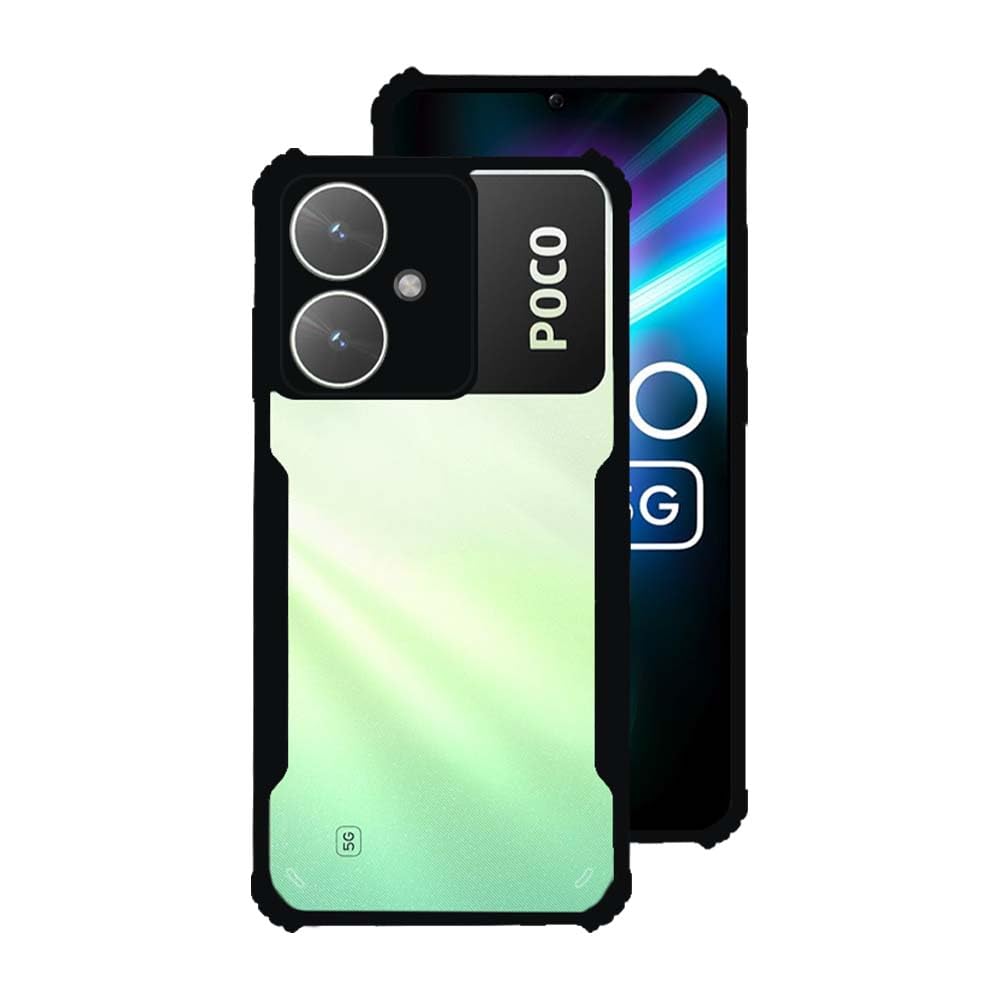 Poco M6 5G Back Cover (Black Bumper)