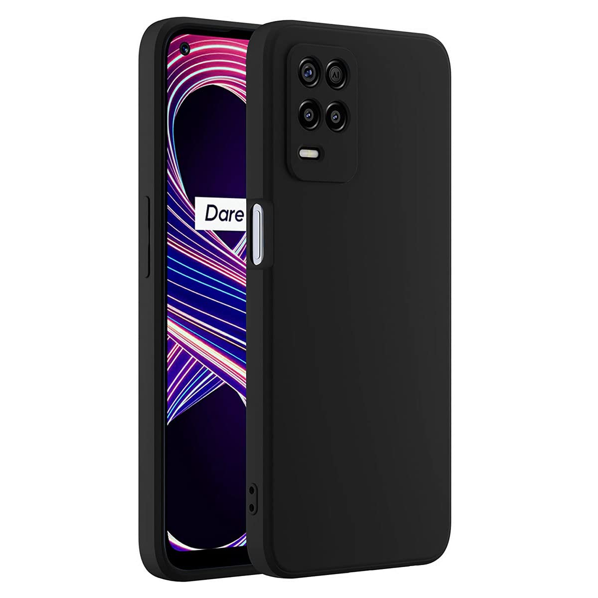 Realme 8 5G/8s 5G ( Black Silicone Cover)