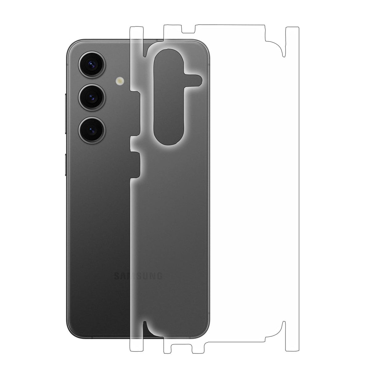 SAMSUNG S24 Back Screen Guard For Matte Finish, Smooth Touch, Unbreakable Membrane