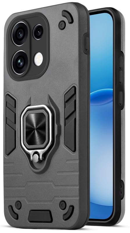 For Oppo Reno 16c Back Cover Case Hybrid Armor |Ring Holder Kickstand