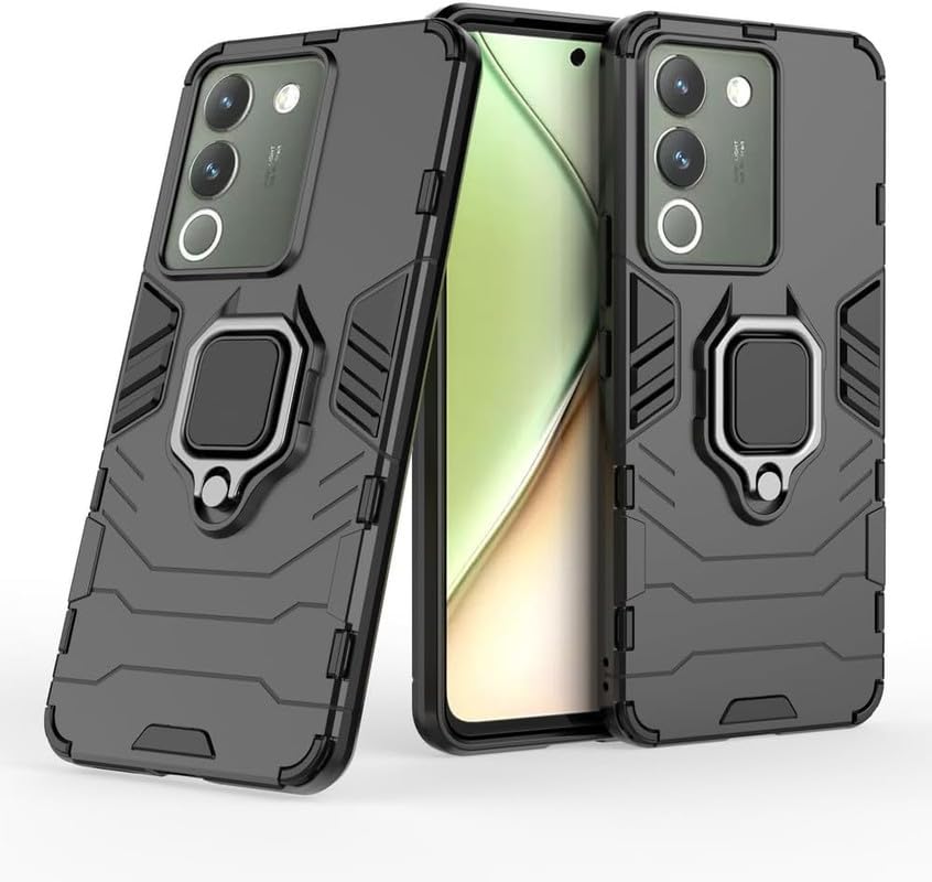 For Vivo Y200 5G Back Cover Case Hybrid Armor |Ring Holder Kickstand