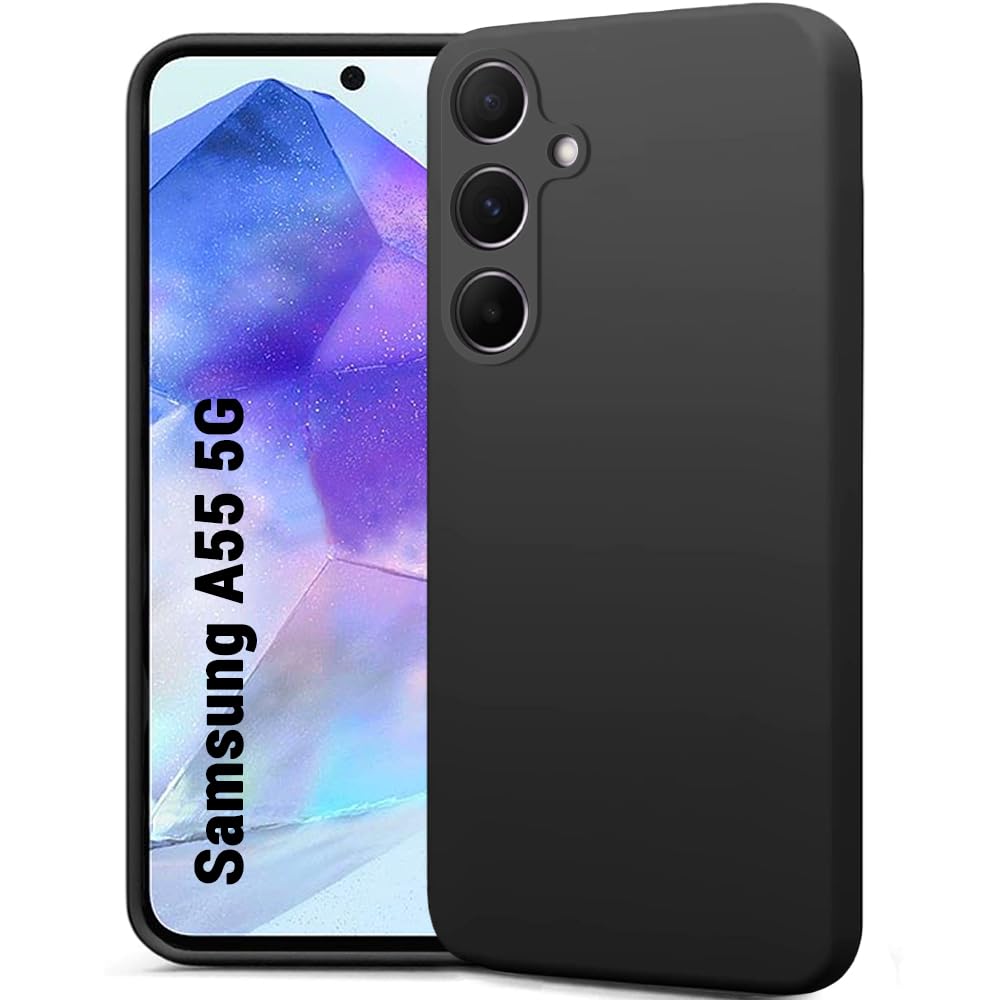Samsung A55 (Black Silicone Cover)