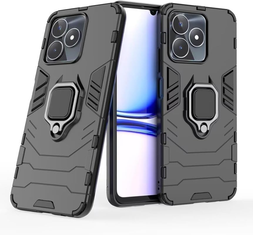 For Realme C51 Back Cover Case Hybrid Armor |Ring Holder Kickstand