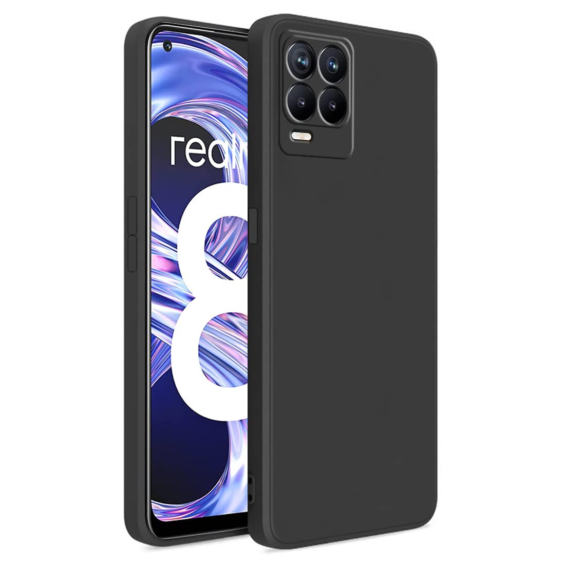 Realme 8/8 Pro ( Black Silicone Cover)