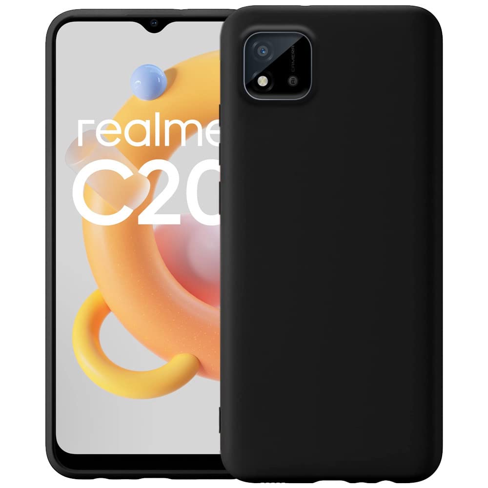Realme C20/C20A ( Black Silicone Cover)