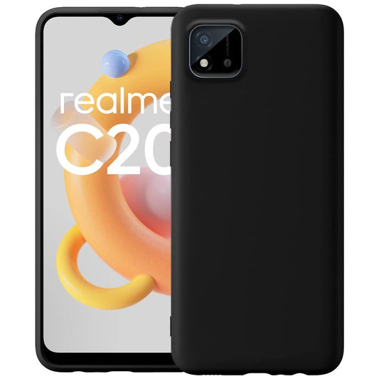 Realme C20/C20A ( Black Silicone Cover)