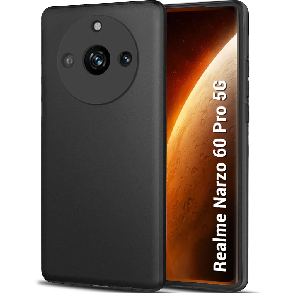 Realme Narzo 60 Pro ( Black Silicone Cover)