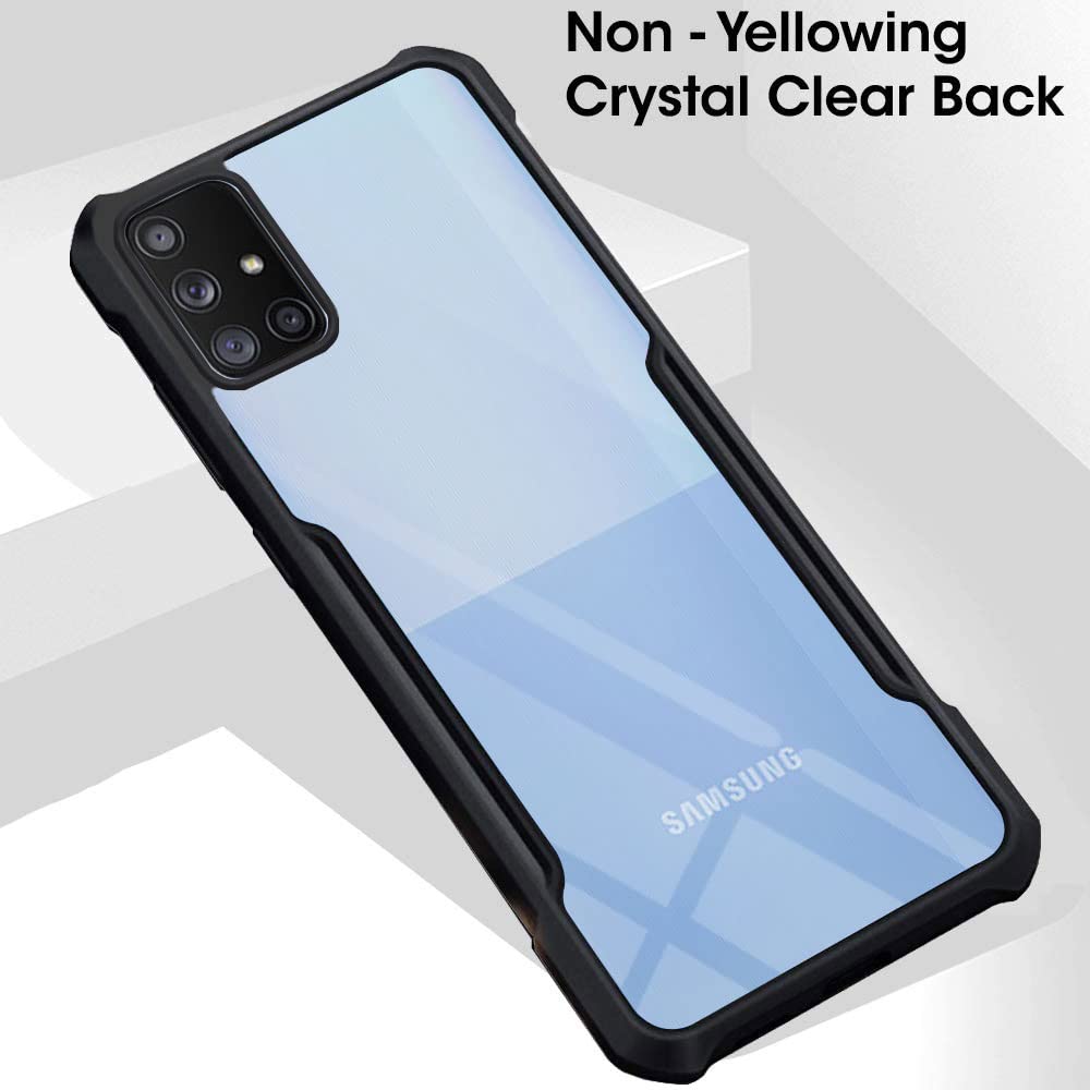 Samsung A71 Back Cover (Black Bumper)