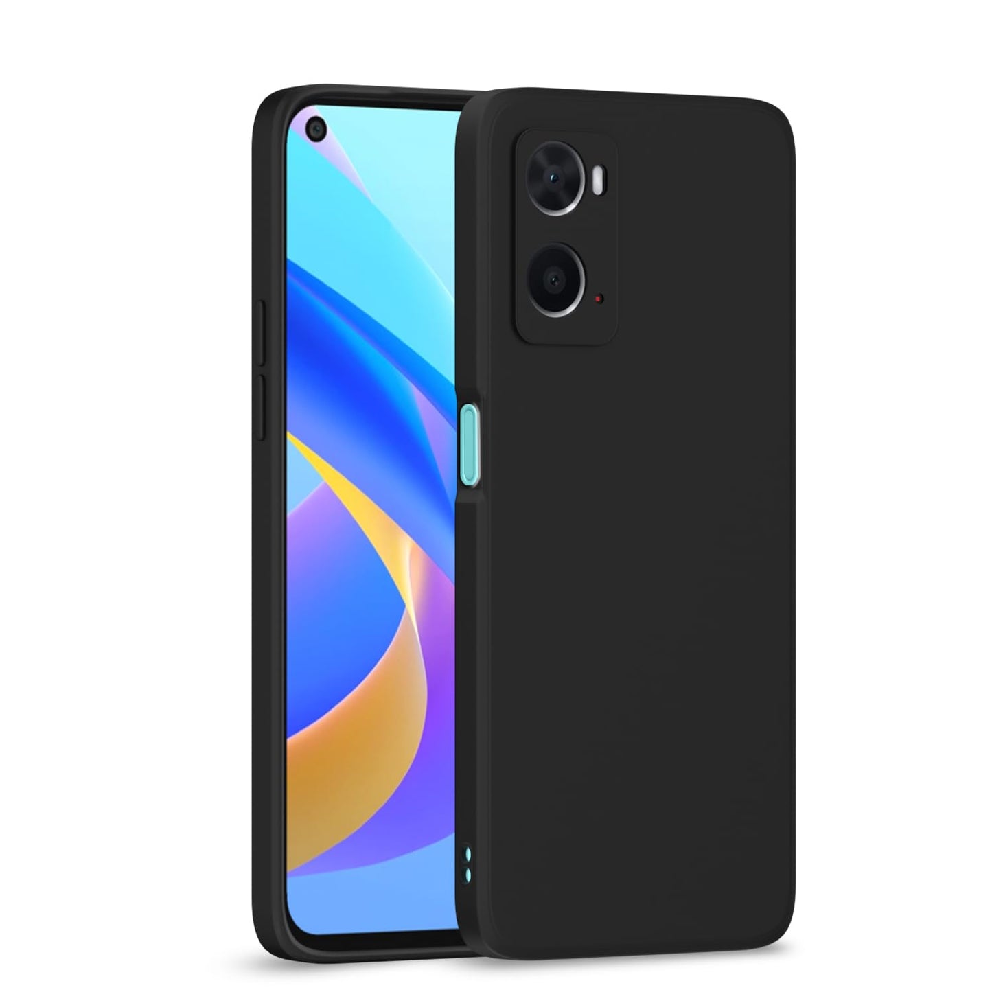 Oppo A76/ A96(Black Silicone Cover)