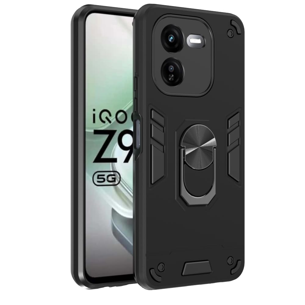 For Vivo Y37 Pro Back Cover Case Hybrid Armor |Ring Holder Kickstand
