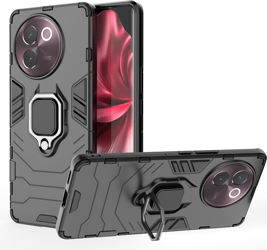 For Vivo V30e 5G Back Cover Case Hybrid Armor |Ring Holder Kickstand