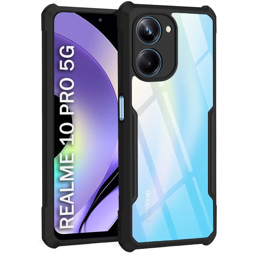 Realme 10 Pro 5G Back Cover (Black Bumper)