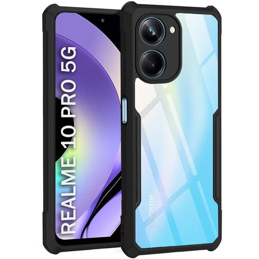 Realme 10 Pro 5G Back Cover (Black Bumper)
