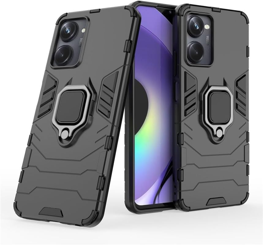 For Realme P3 Ultra Back Cover Case Hybrid Armor |Ring Holder Kickstand
