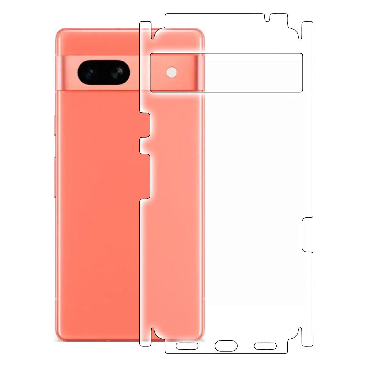 Google Pixel 7A Back Screen Guard For Matte Finish, Smooth Touch, Unbreakable Membrane