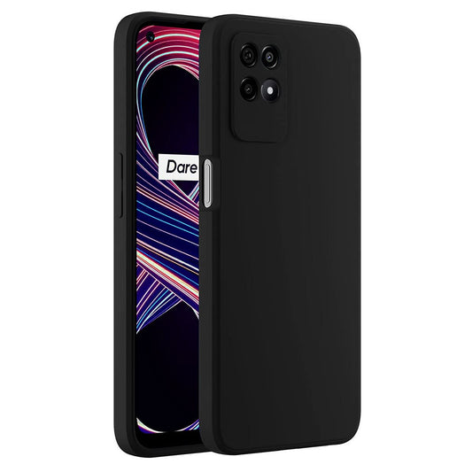 Realme Narzo 50 5G/ Realme 8i ( Black Silicone Cover)