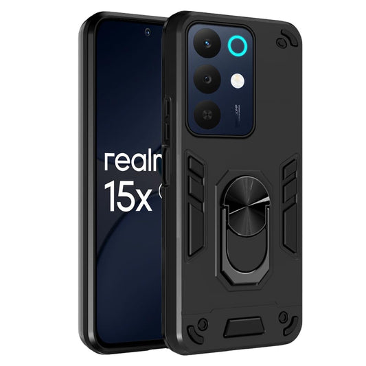 For Realme 15T Back Cover Case Hybrid Armor |Ring Holder Kickstand
