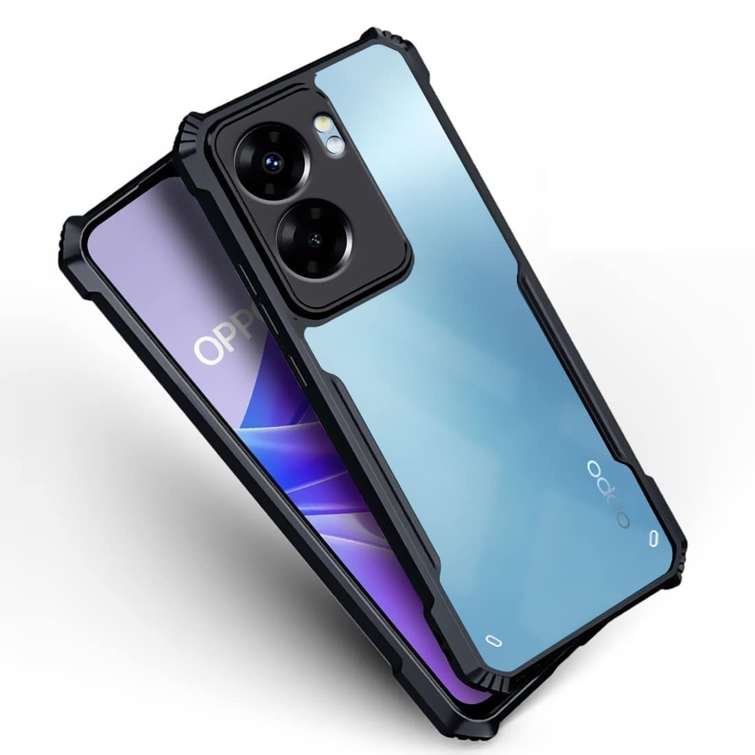 Oppo K10 5G Back Cover (Black Bumper)