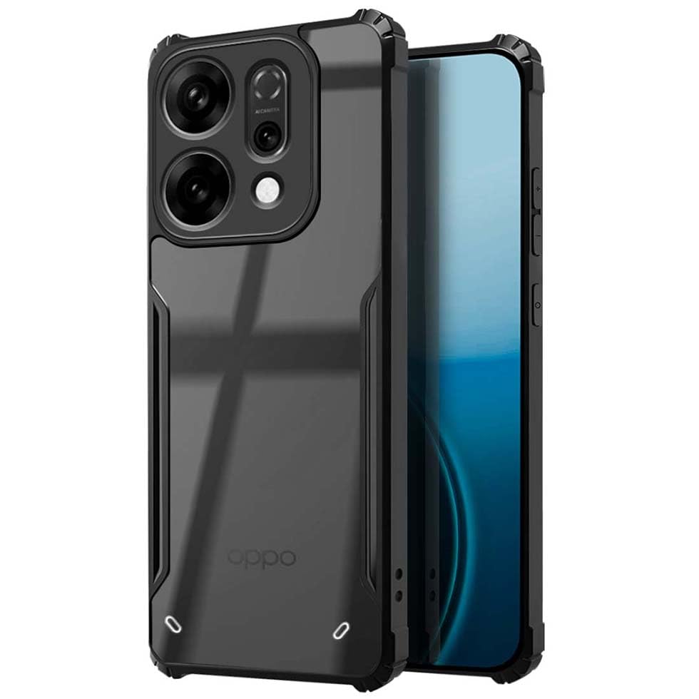 Oppo Reno 13 5G Back Cover (Black Bumper)