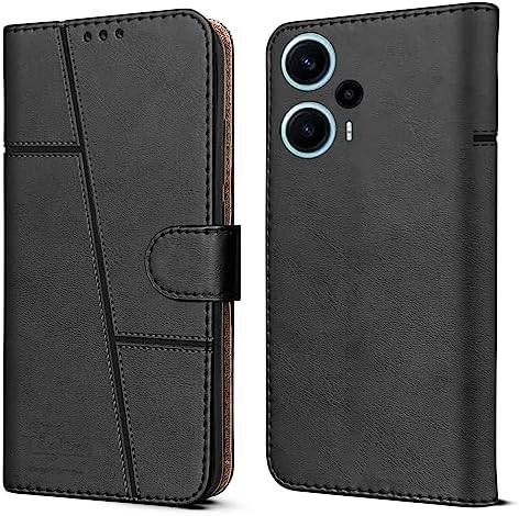 Leather Wallet Cover for Poco F5 5G