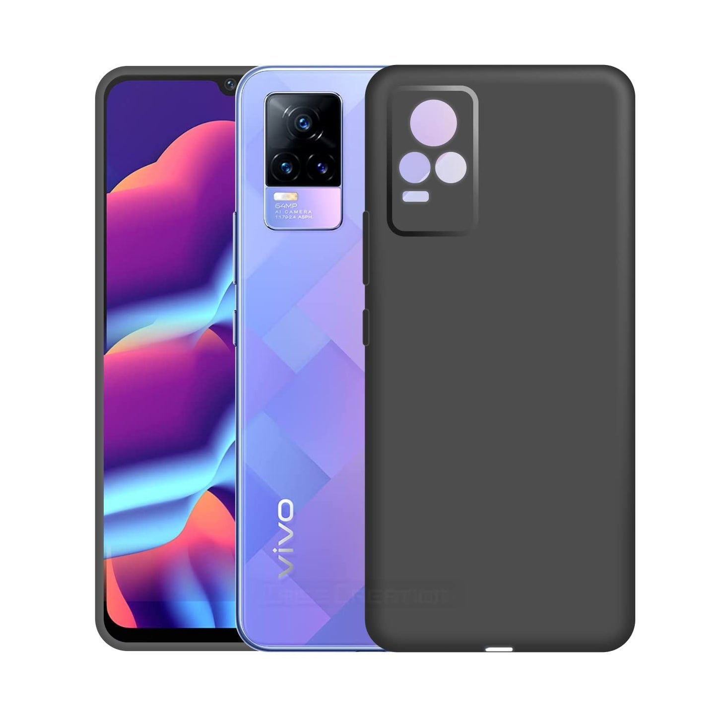 Vivo Y73/V21E 4G ( Black Silicone Cover)