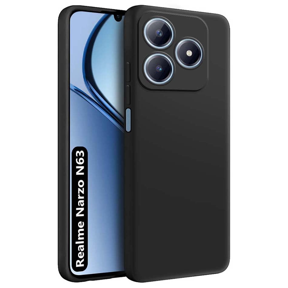 Realme Narzo N63 ( Black Silicone Cover)