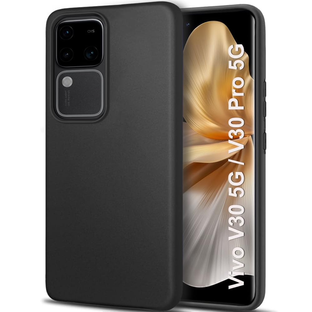 Vivo V30/ V30 Pro 5G ( Black Silicone Cover)