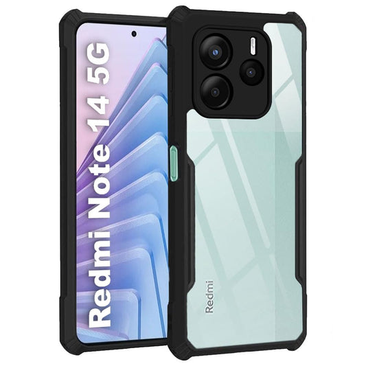 Redmi Note 14 (5G) Back Cover (Black Bumper)