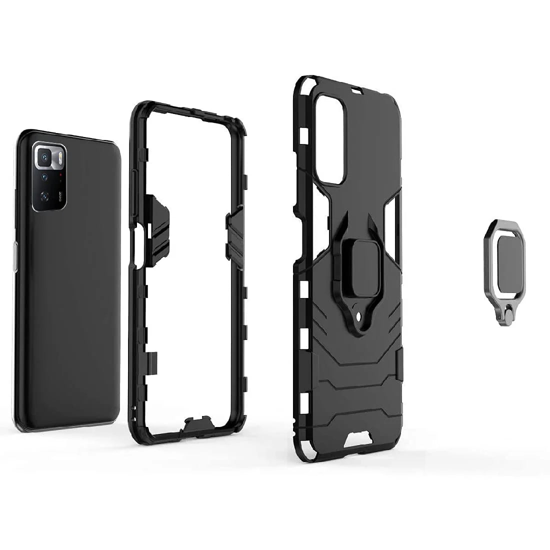 Hybrid Rugged Armor Kickstand Case for Redmi Note 10 Pro