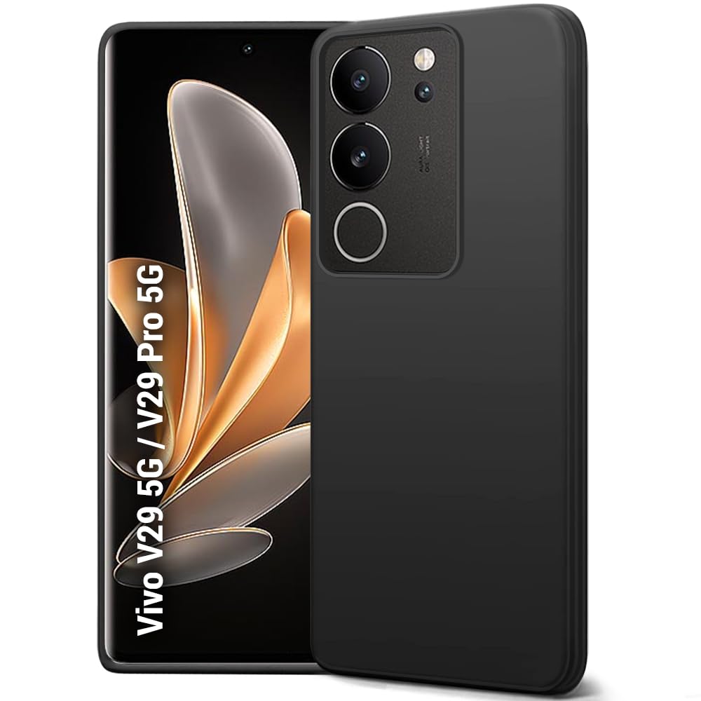 Vivo V29/V29 Pro ( Black Silicone Cover)