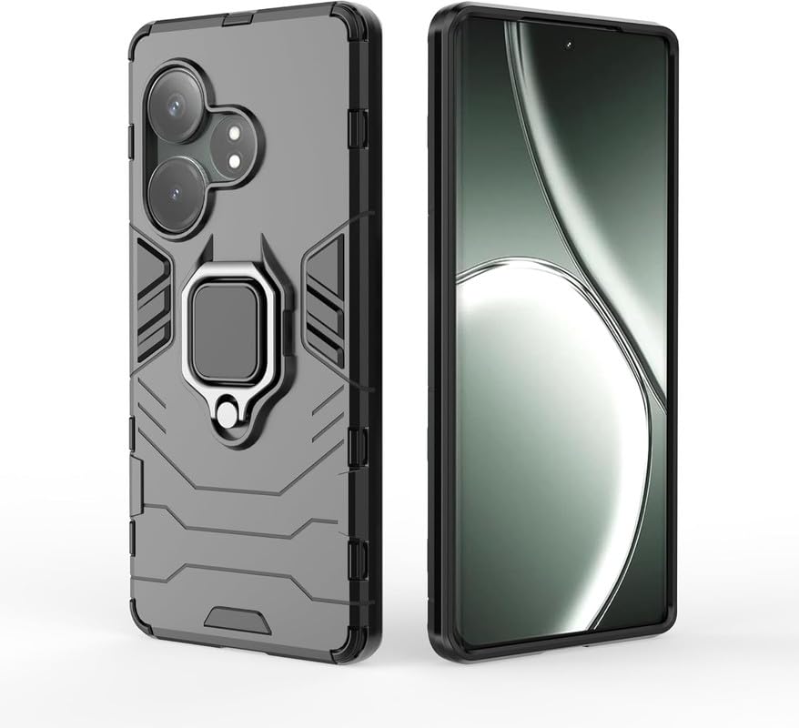 For Realme GT 6T 5G Back Cover Case Hybrid Armor |Ring Holder Kickstand
