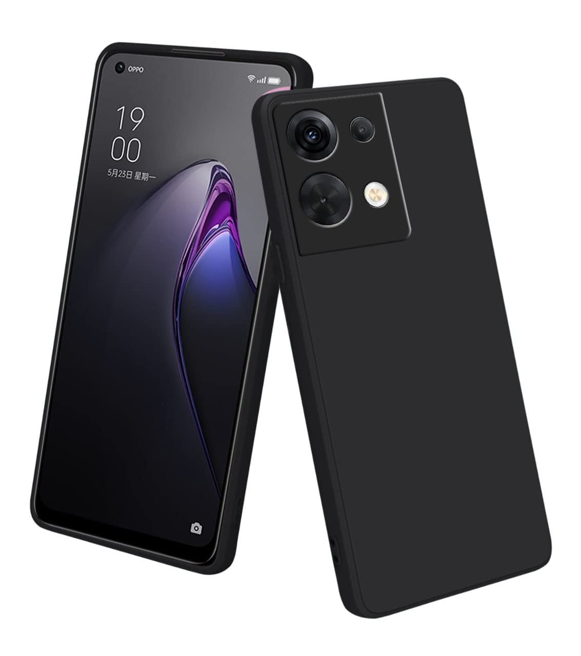 Oppo Reno 8 5G ( Black Silicone Cover)