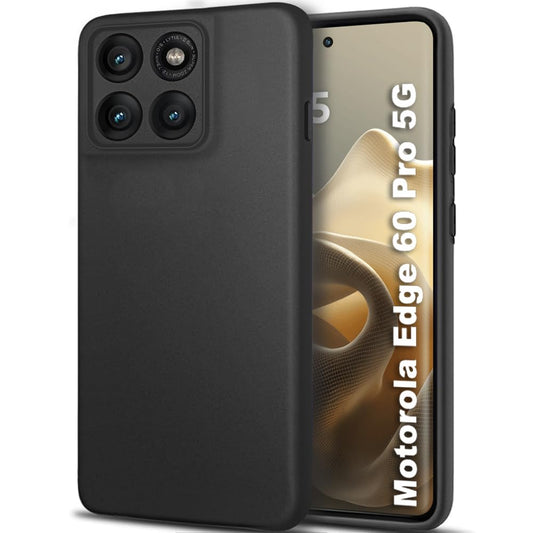 Moto Edge 60 Pro   ( Black Silicone Cover)