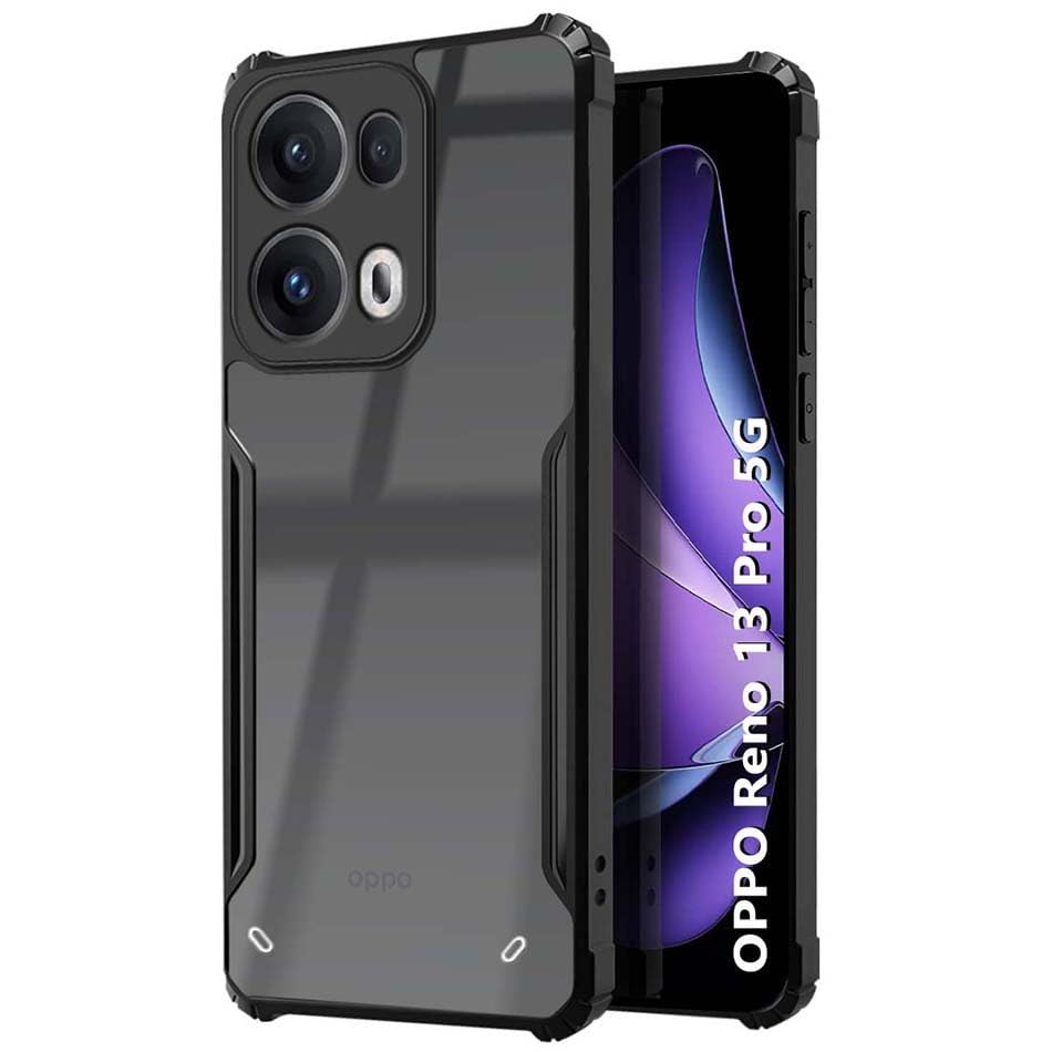 Oppo Reno 13 Pro 5G Back Cover (Black Bumper)