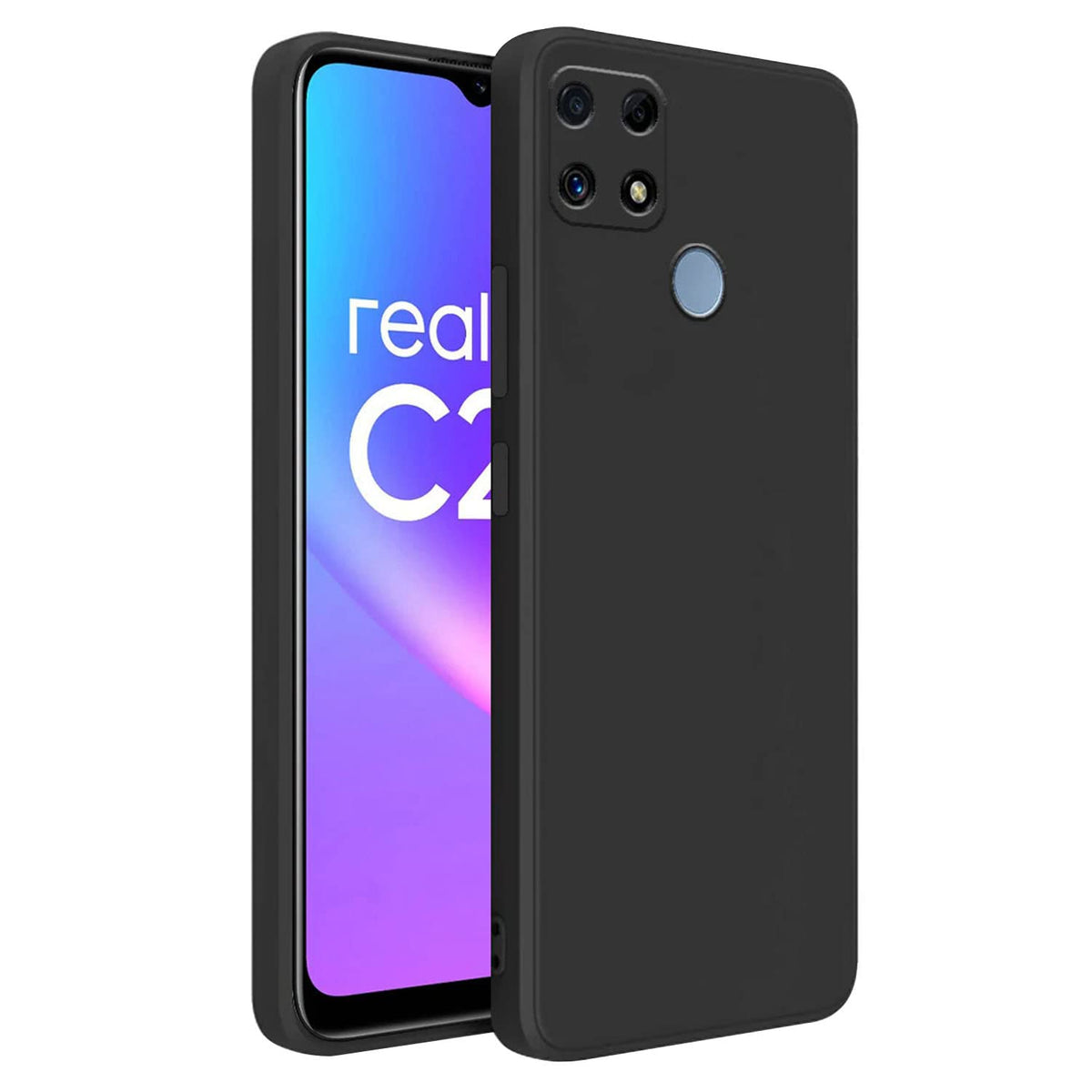 Realme C21 ( Black Silicone Cover)