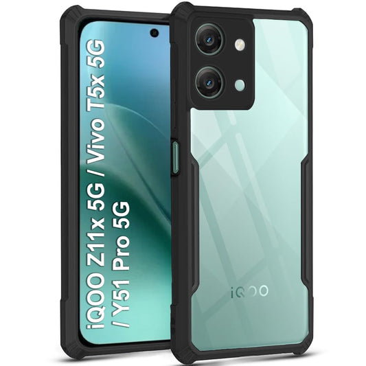 Vivo T5x 5G Back Cover (Black Bumper)