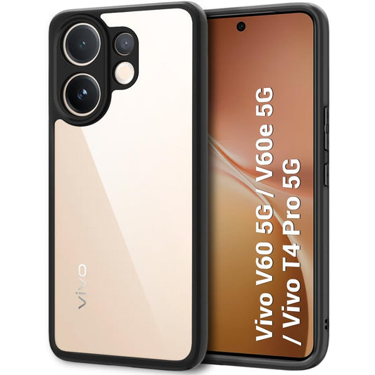 Vivo V60 5G / V60e 5G / Vivo T4 Pro 5G Back Cover (Black Bumper)